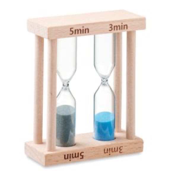 Houten zandloper — set van 2