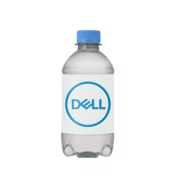 330ml waterflesje met lichtblauwe dop bedrukken