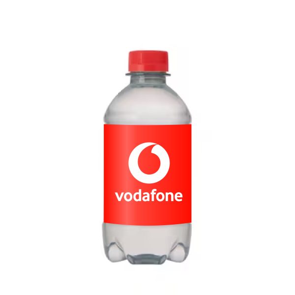 330ml waterflesje met rode dop bedrukken