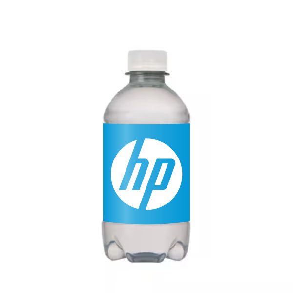 330ml waterflesje met transparante dop bedrukken
