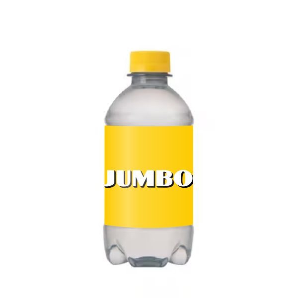 330ml waterflesje met gele dop bedrukken