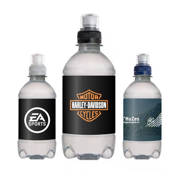 330ml waterflesjes met sportdop bedrukken