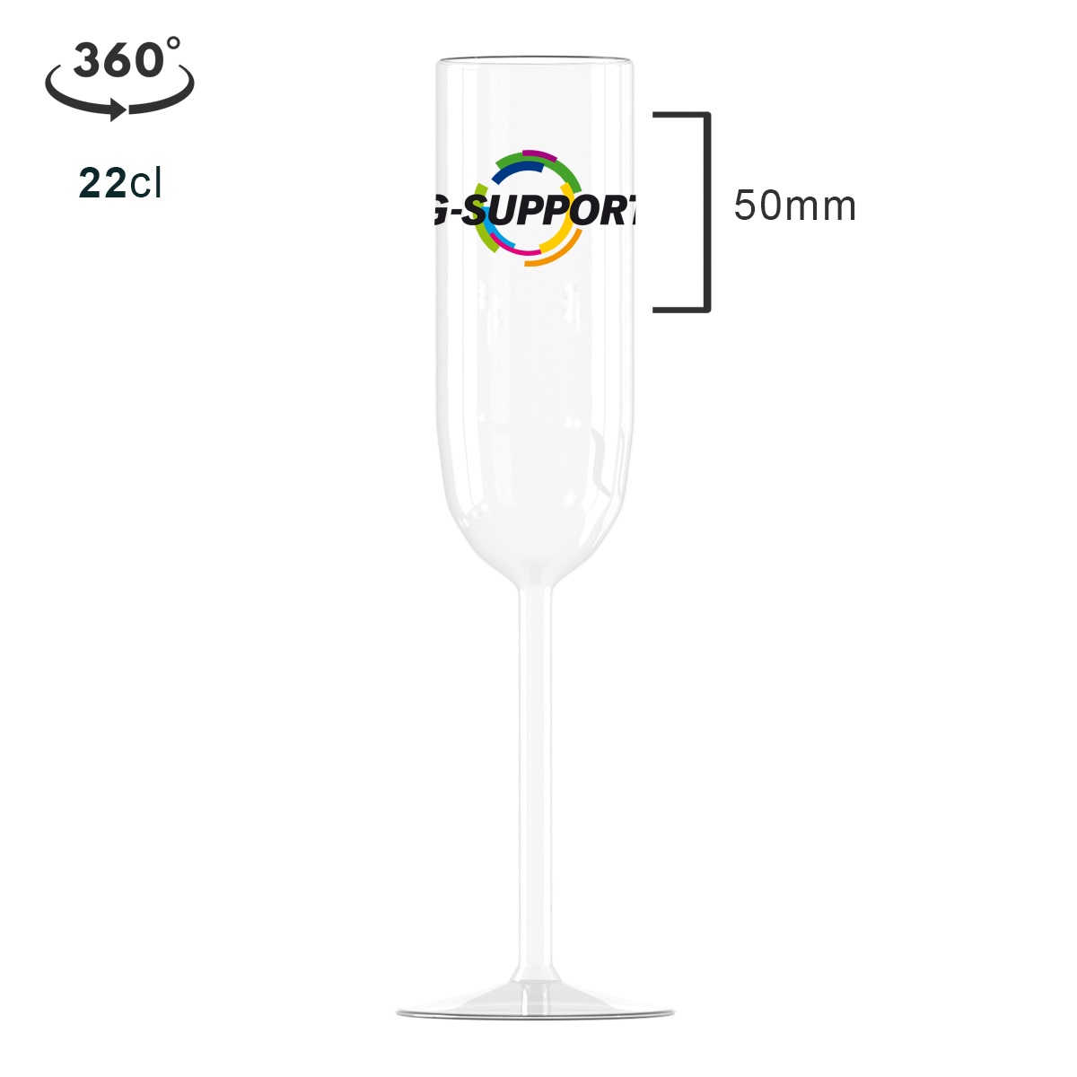 Champagne glas bedrukken