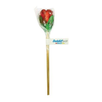Roos Lollie met Bedrukt Lintje