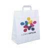 papieren tas bedrukt met logo 25x11x32 platte hengsels
