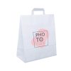 papieren tas bedrukt met logo 25x15x32 platte hengsels