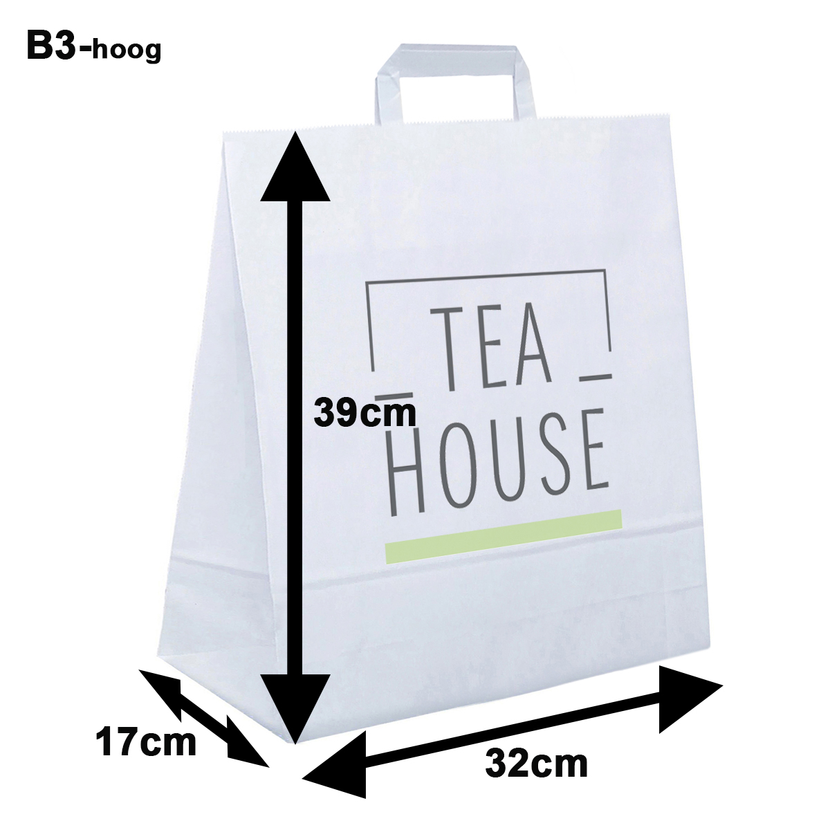 Papieren B3 Tas met Logo - Afbeelding 3