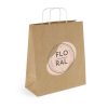 papieren tas bedrukt met logo kraft 25x15x32 gedraaide hengsels