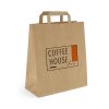 papieren tas bedrukt met logo kraft 25x15x32 platte hengsels-1