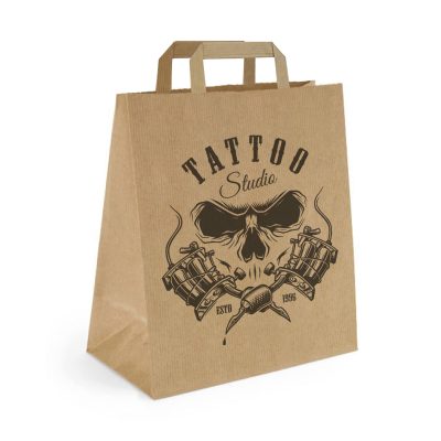 Brede Papieren Tas A4 met Logo