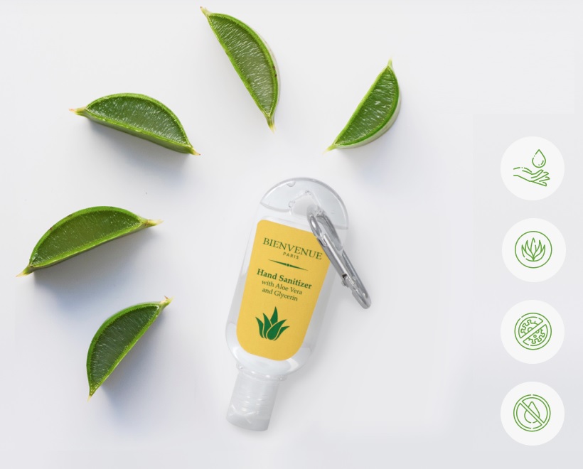 Antibacteriële handgel met met karabijnhaak - Afbeelding 2