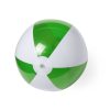 strandbal gestreept transprant groen wit 28cm bedrukt met logo