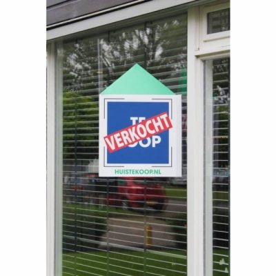 Makelaars raam bord bedrukken