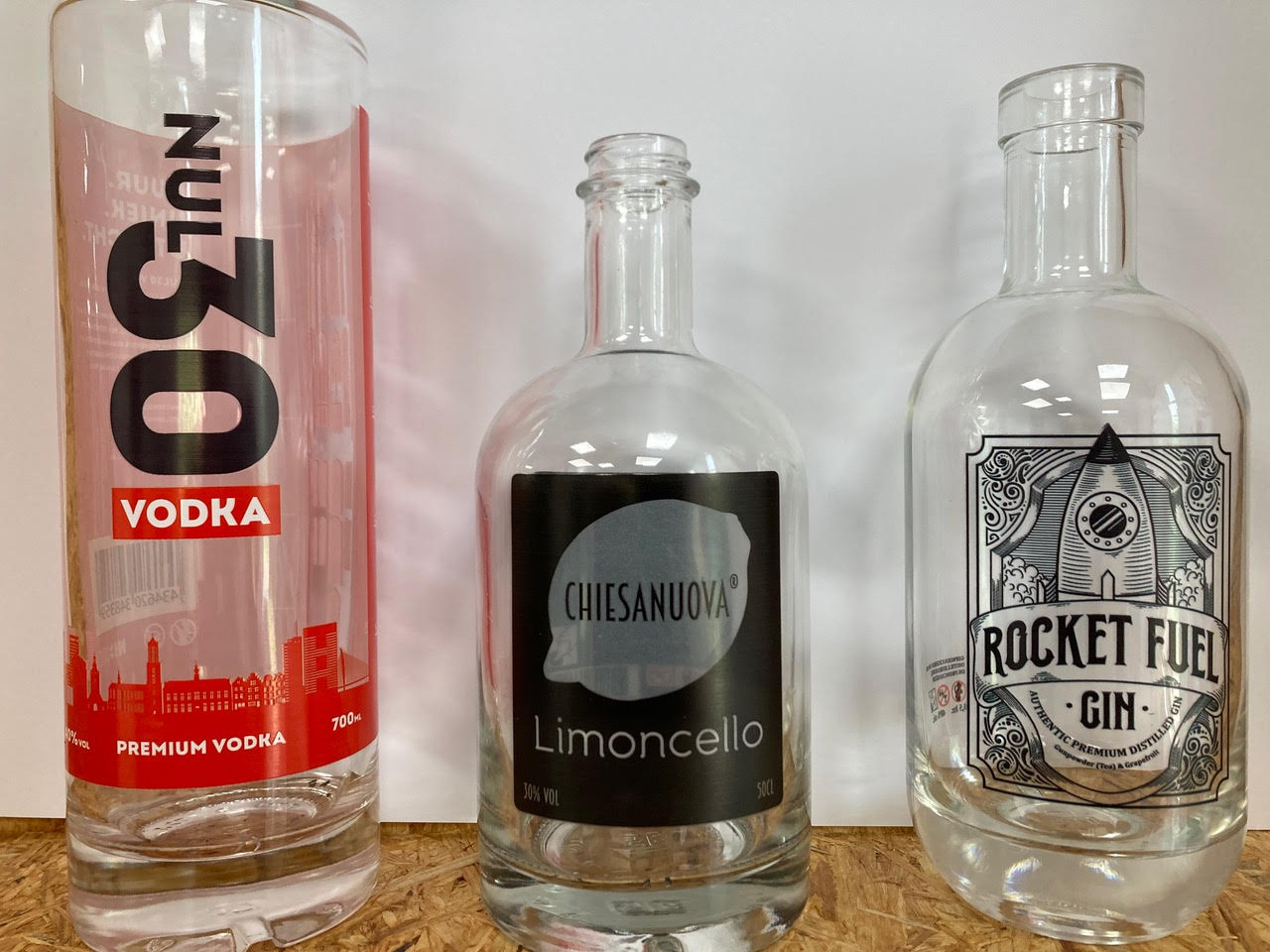 Glazen fles rondom bedrukken
