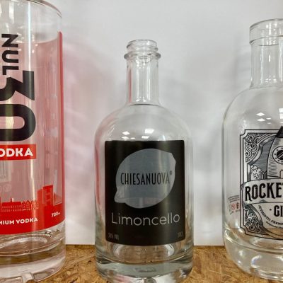 Glazen fles rondom bedrukken