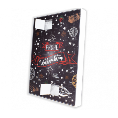 Adventkalender bedrukken om zelf te vullen met 24 ronde vakjes