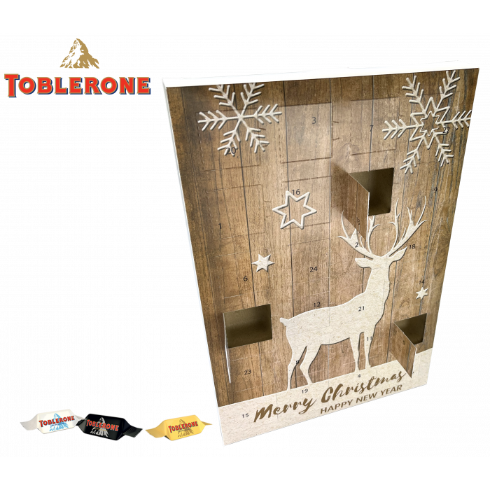 Toblerone adventskalender bedrukken