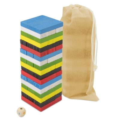 Houten jenga spel bedrukken kleur