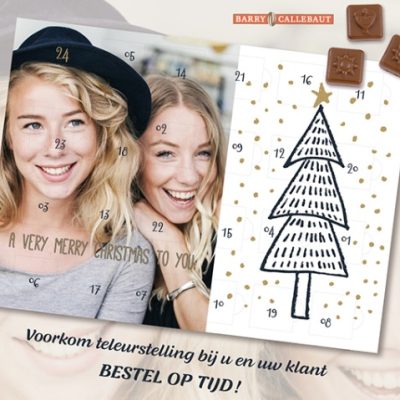 Adventskalender bedrukken cocolade