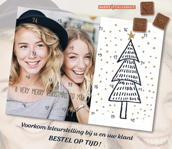 Adventskalender bedrukken cocolade