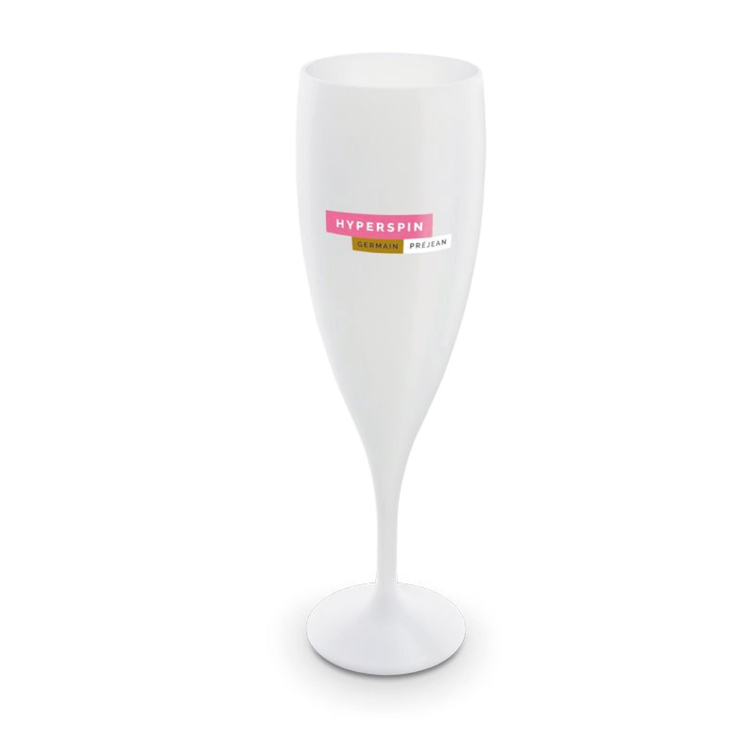 Herbruikbaar plastic champagneglas bedrukken 14cl - Afbeelding 2