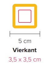Vierkant label 5x5cm
