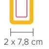 Rechthoek 2x7.8 cm