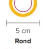 Rond label 5 cm