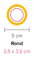 Rond label 5 cm