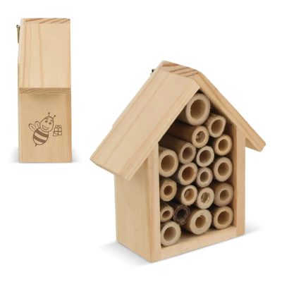 Houten bijenhuisje bedrukken