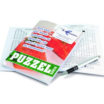 Puzzel boekje met bedrukking