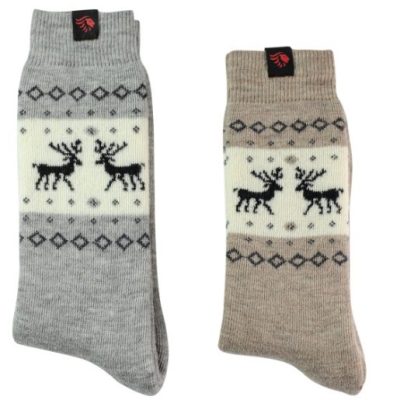 wollen wintersok met opdruk