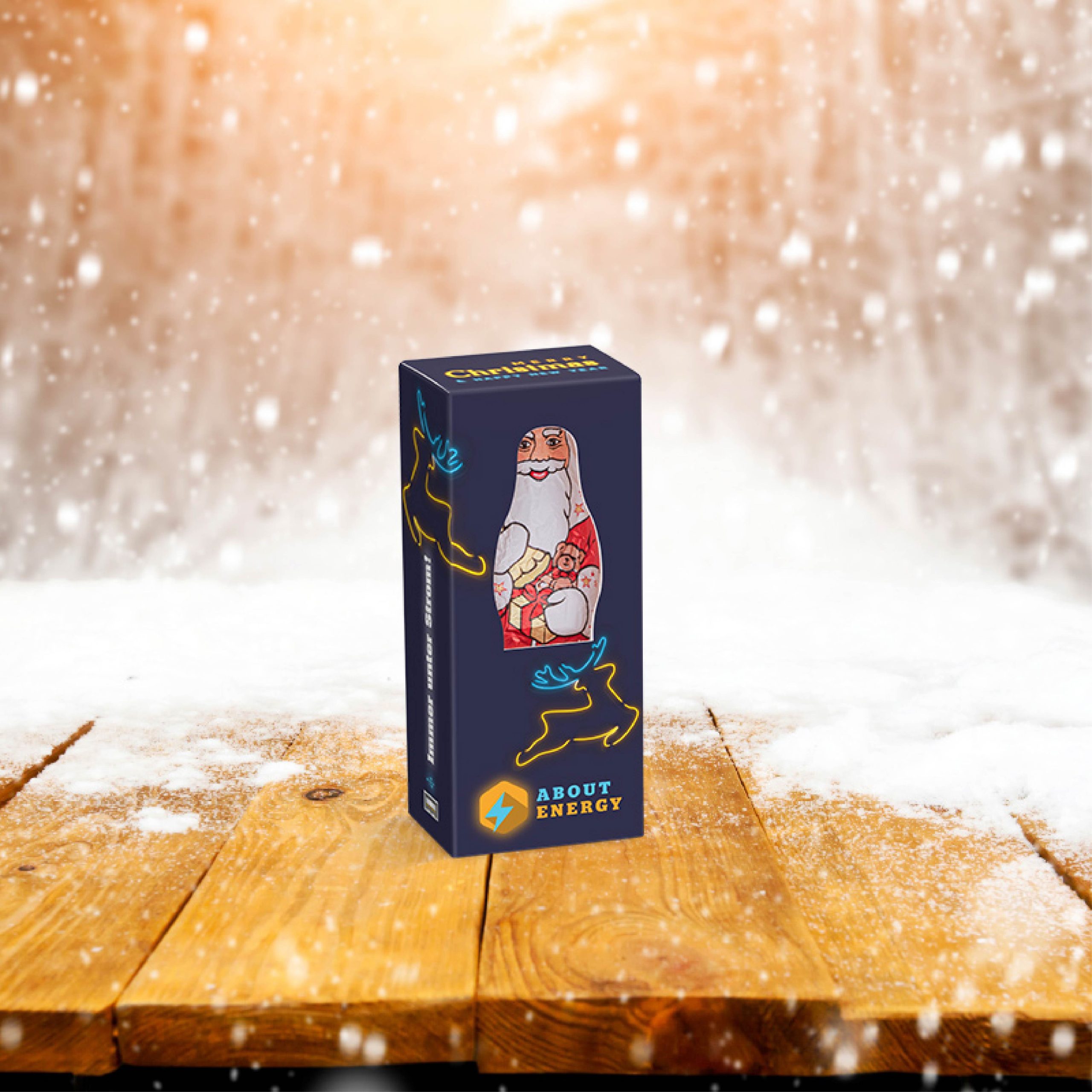 Chocolade kerstman in geschenkdoos bedrukken 10gr - Afbeelding 3