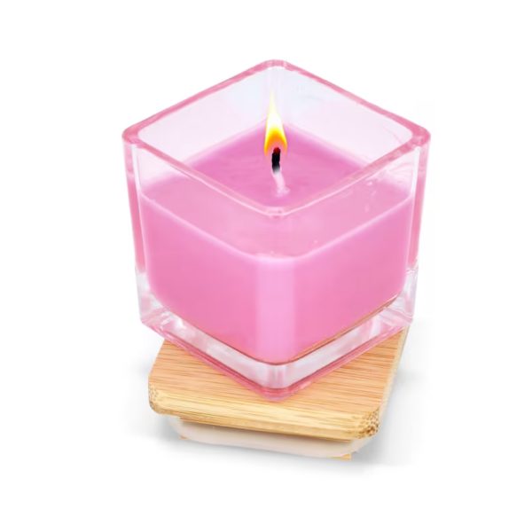 roze plantaardige kaars bedrukken