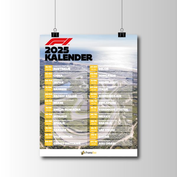 formule 1 kalender bedrukken