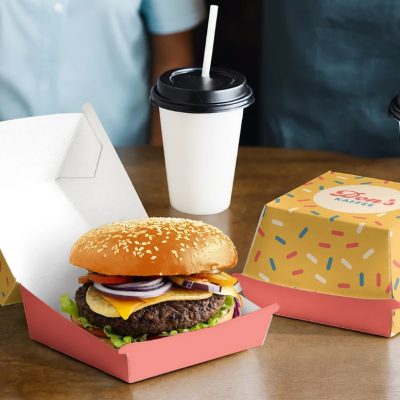 hamburger doosje bedrukken