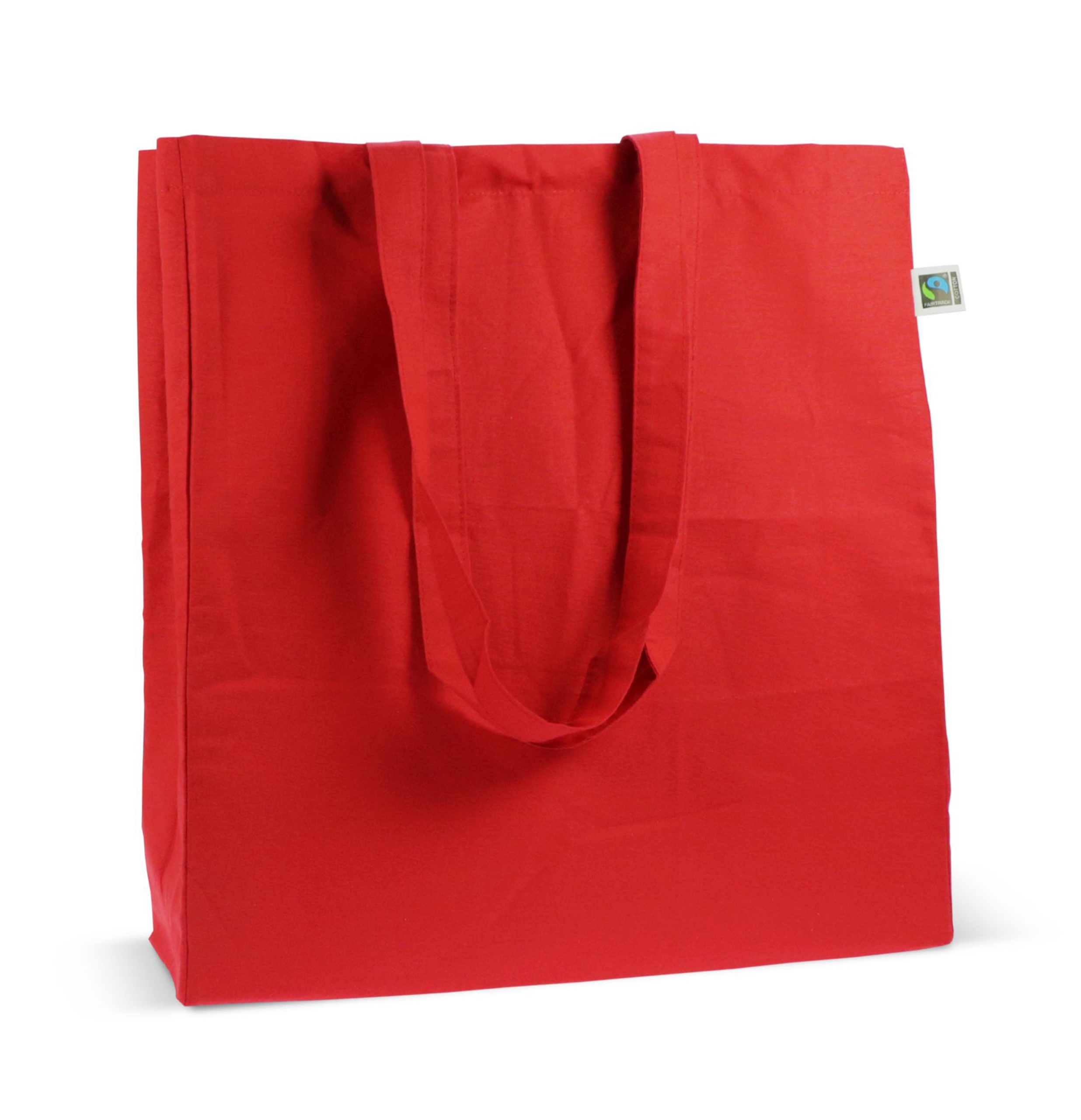 Fairtrade katoenen tas rood