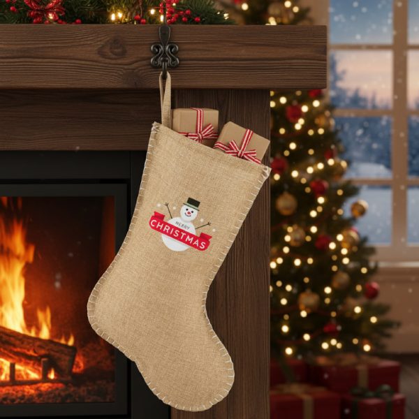 jute kerstsok bedrukken duurzaam