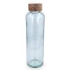 Glazen fles houten dop 650ml transparant