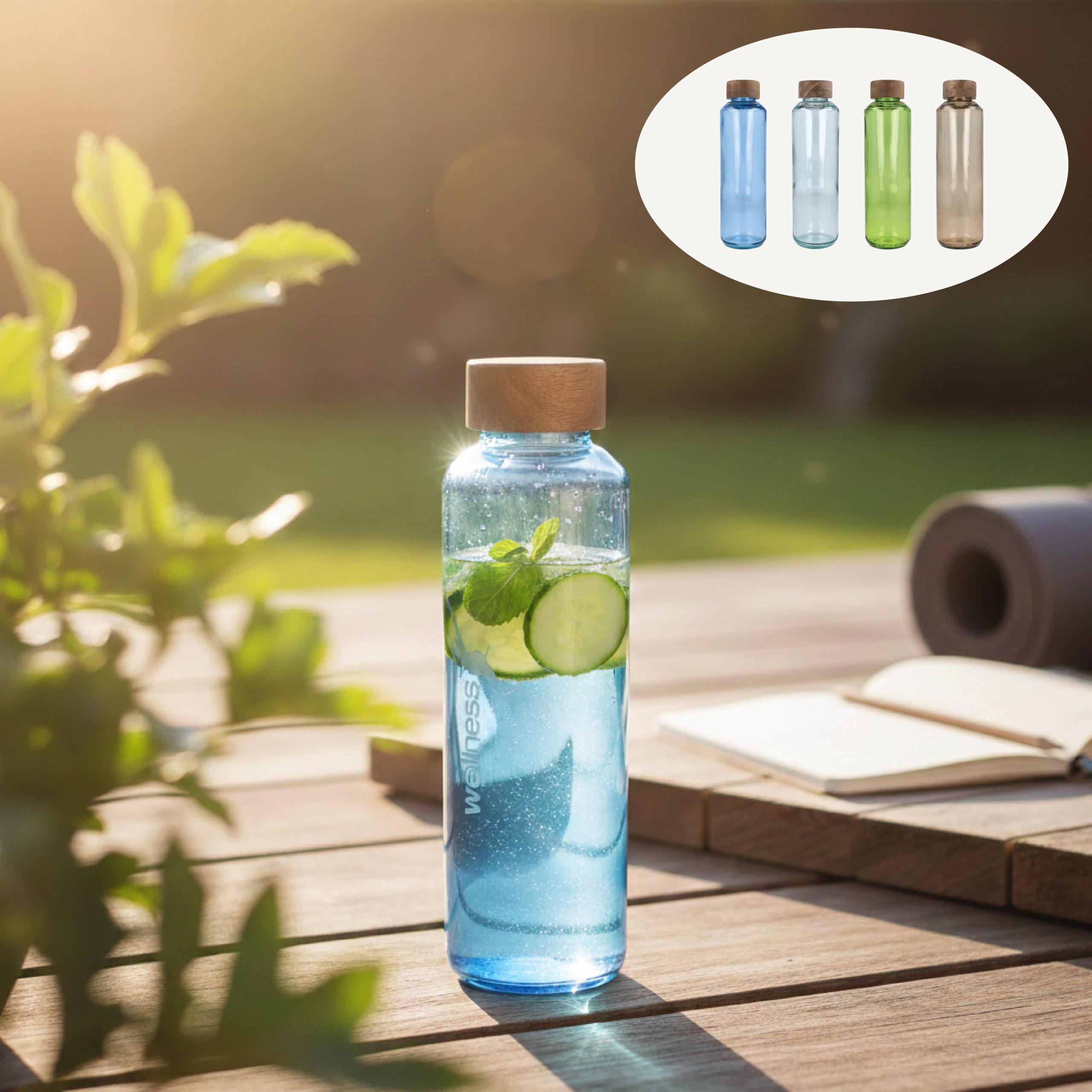 Gekleurde drinkfles 650ml met gravering Gekleurde drinkfles met gravering