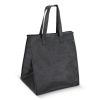 Zwarte R-PET koeltas non-woven bedrukken