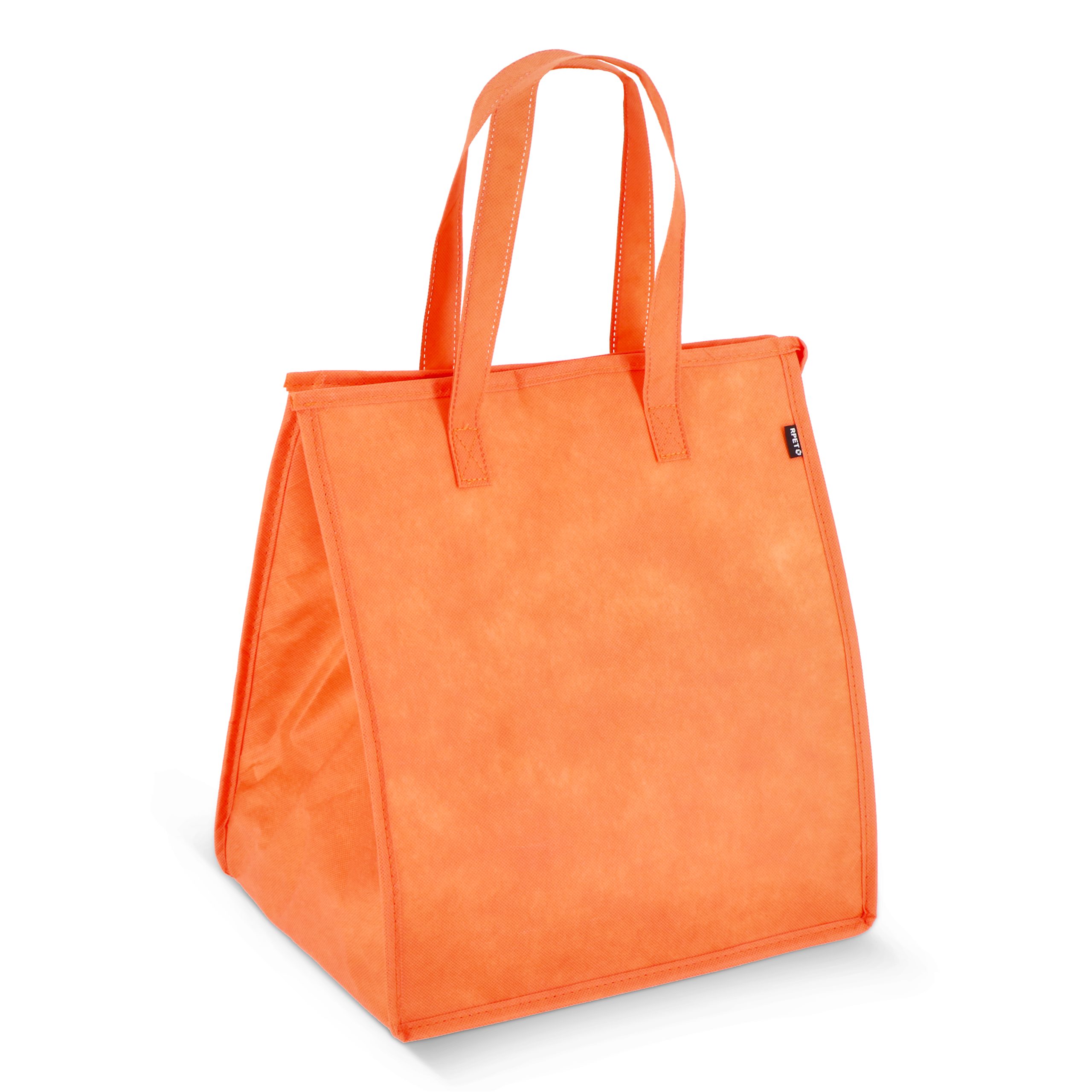 Oranje R-PET koeltas non-woven bedrukken