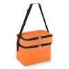 Oranje R-PET 600D koeltas met dubbele compartimenten