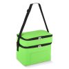 Groene R-PET 600D koeltas met dubbele compartimenten
