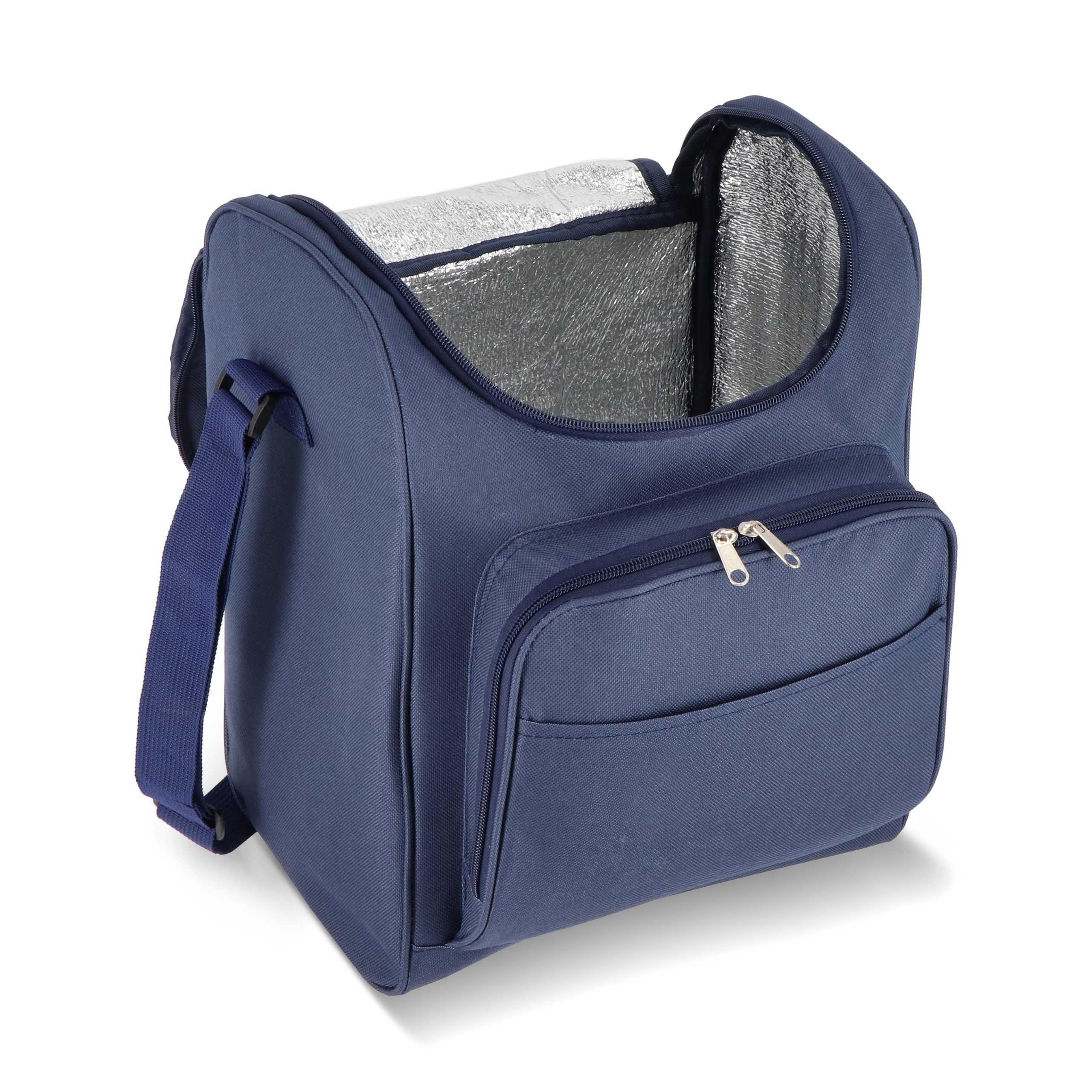 Donkerblauwe R-PET 600D koeltas 13L
