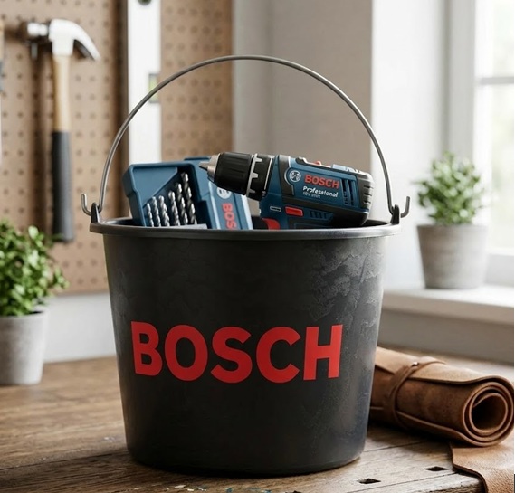 Zwarte emmer bedrukken 12 liter