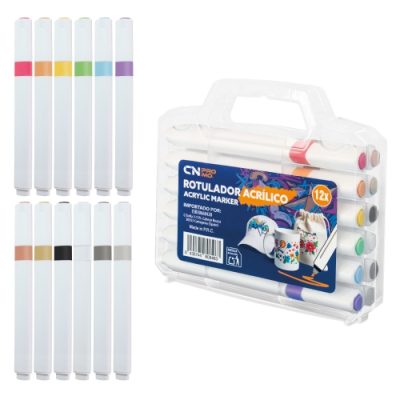 Set van 12 Acrylmarkers Bedrukken