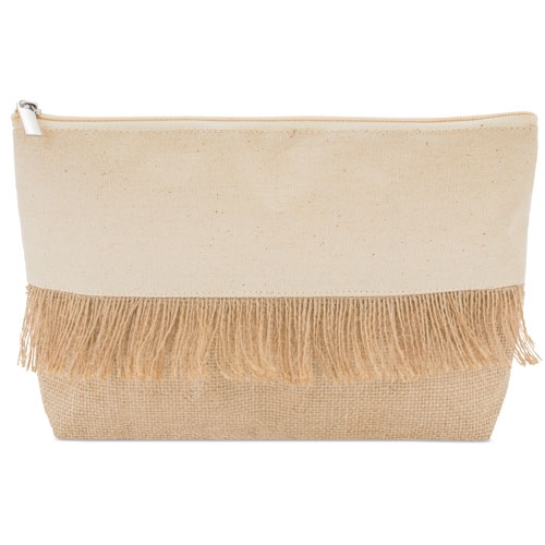 Bedrukte ECO-Toilettas van Canvas en Jute