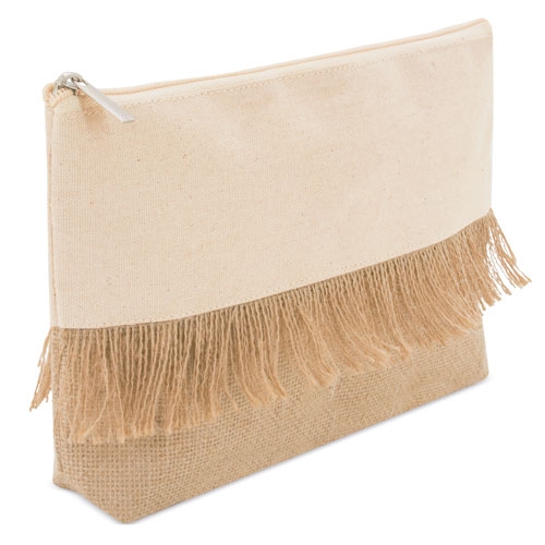 Bedrukte ECO-Toilettas van Canvas en Jute