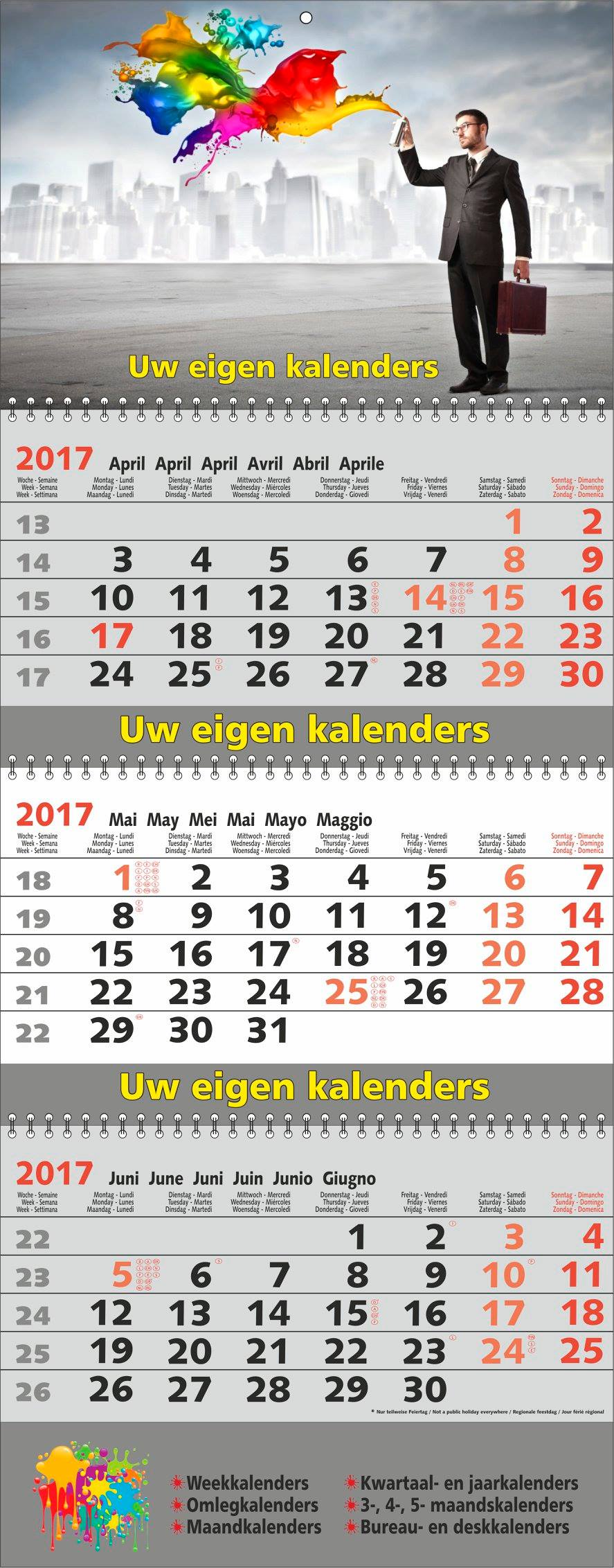 3 maanden kalender 2027 bedrukken